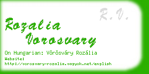 rozalia vorosvary business card