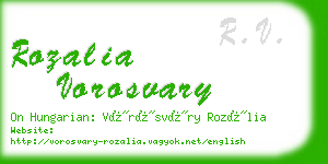 rozalia vorosvary business card